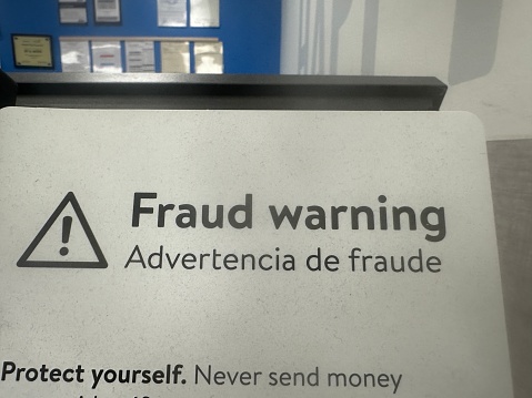 Fraud warning sign