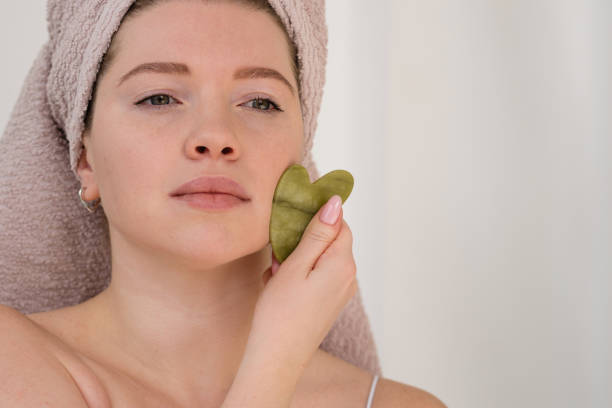 istock Facial skincare with natural stone 2121560214