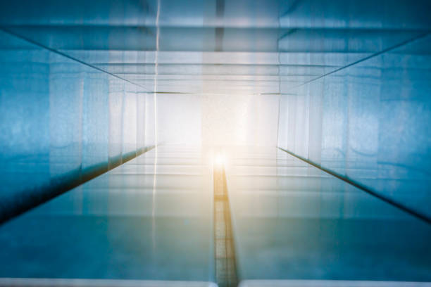 istock view inside the duct, large square section, blurred foreground and background with bokeh effect 2121622164