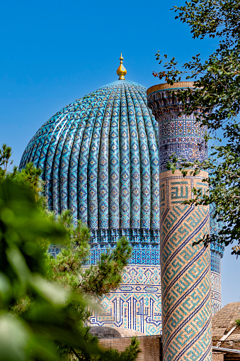 The Tilla-Kari Madrassah in Rajistan Square, Samarkand, Uzbekistan