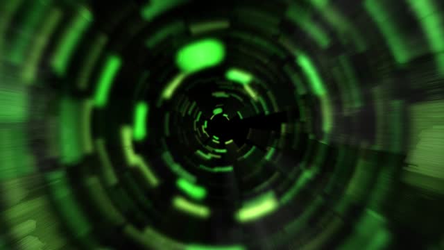 4k Data tunnel journey. Shot inside fibre optic cable. Transmission of digital information as a binary signal