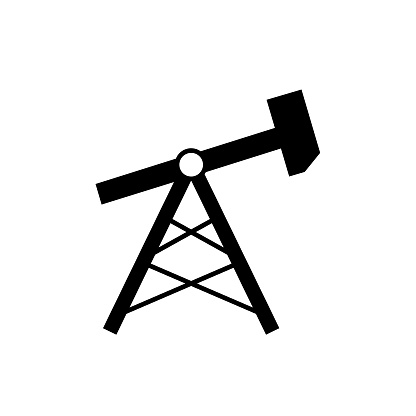Oil-Well Solid Icon. This Flat Icon is suitable for infographics, web designs, mobile apps, UI, UX, and GUI design.