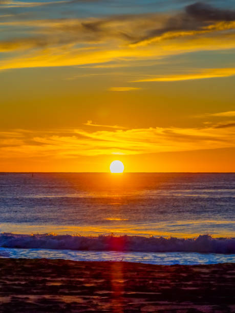 istock Sunrise at the seaside with high cloud 2121800110