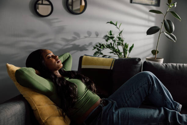 istock Woman resting at home 2121820199