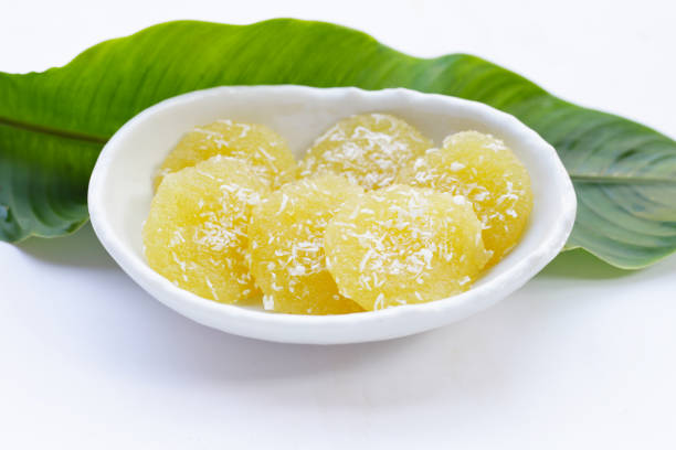 Steamed cassava cake. Thai dessert