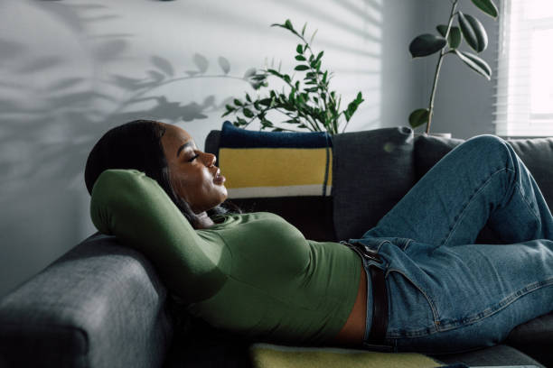 istock Woman resting at home 2121835913