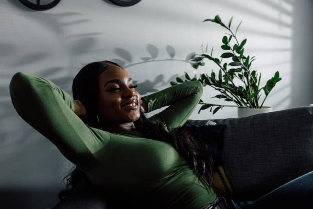 istock Woman resting at home 2121837528