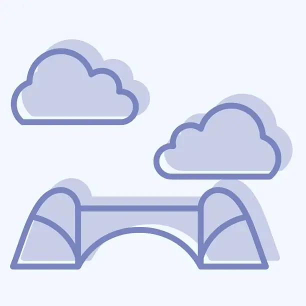 Vector illustration of Icon Blocktrans Bridge. related to South Africa symbol. two tone style. simple design illustration