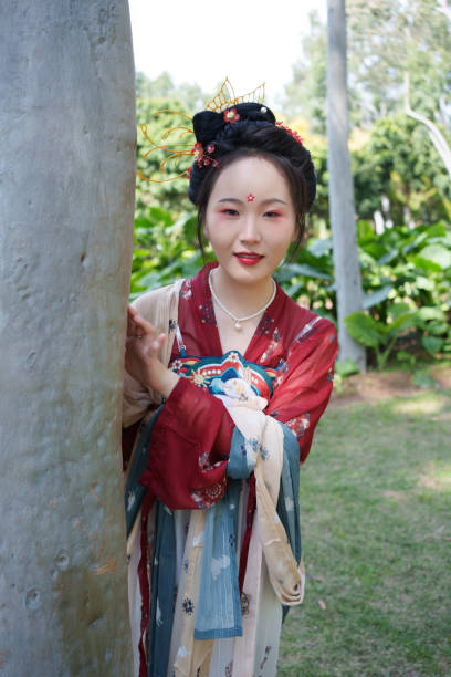 istock young woman wearing hanfu 2121978637