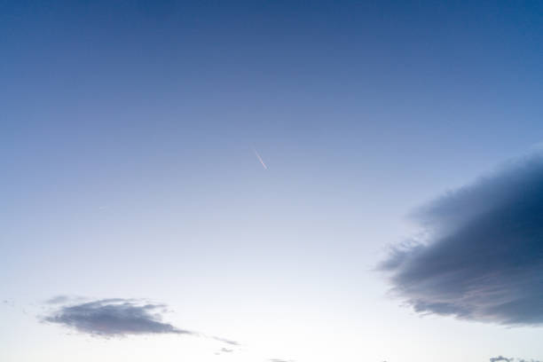 Colorful italian sunset with clouds. Purple clouds. Sunset over Florence, Italy. March 28th, 2024.