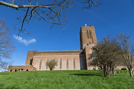Sunny spring day in Surrey Guildford cathedral England Europe
