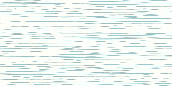 Abstract seamless pattern with blue weaving lines. Vector hand drawn sketch.  Flat line textured white background. Collage template for designs, printing, patterned