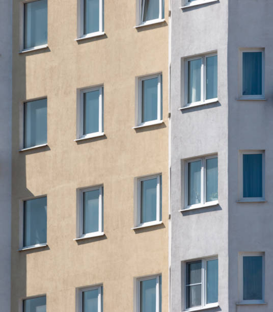 istock Windows and walls in a multi-storey building. Background 2122133137