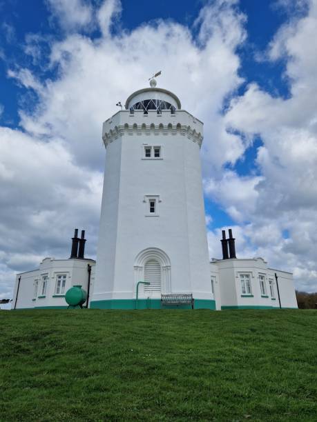 istock Victorian white South Foreland lighthouse on white cliffs of Dover, Kent, UK 2122142981