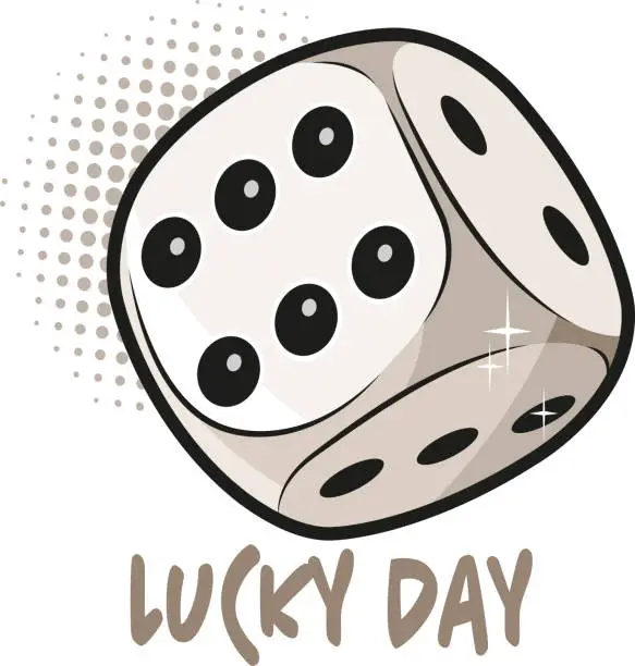 Vector illustration of LUCKY DICE