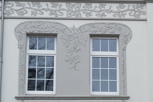 decorated house facade from 1920