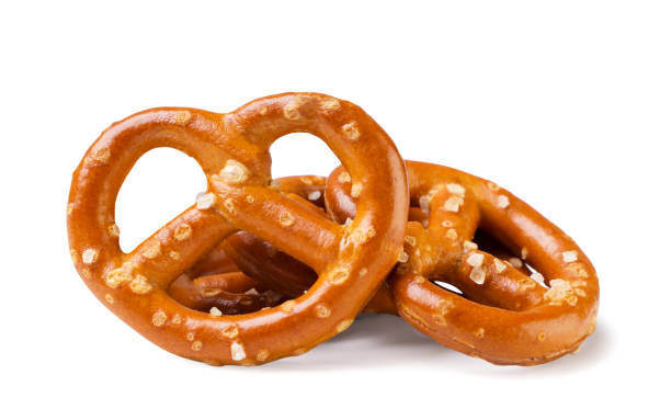 istock Pretzels with salt closeup on a white background. 2122266147