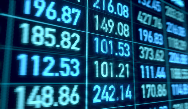 istock Blue digital numbers, financial figures, science data or market data. 2122273448