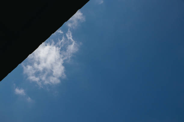 istock White cloud on blue sky bush tree nature background 2122280810