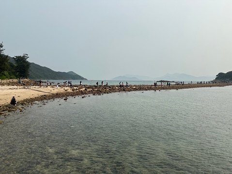 Pebble beach Hong Kong Sai Kung Sharp Island UNESCO Geopark