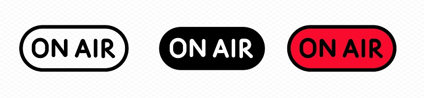 On air radio live icon vector