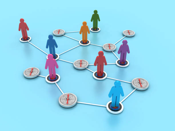 istock 3D Compass with Pictogram People 2122372748