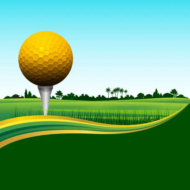 Vector illustration of golf season tournament