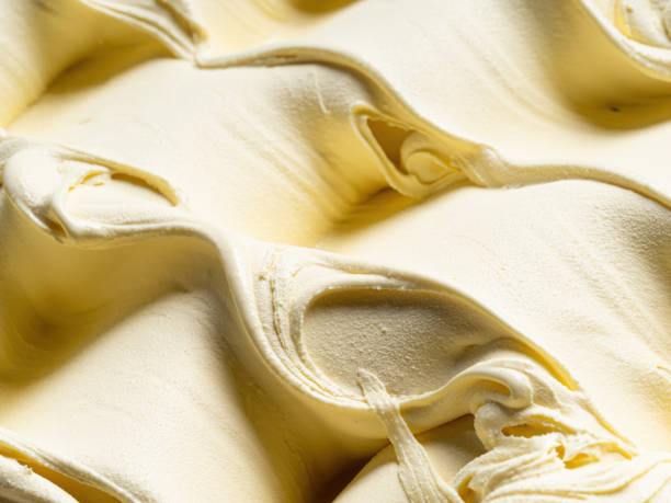 istock Vanilla flavour gelato - full frame detail. 2122433713