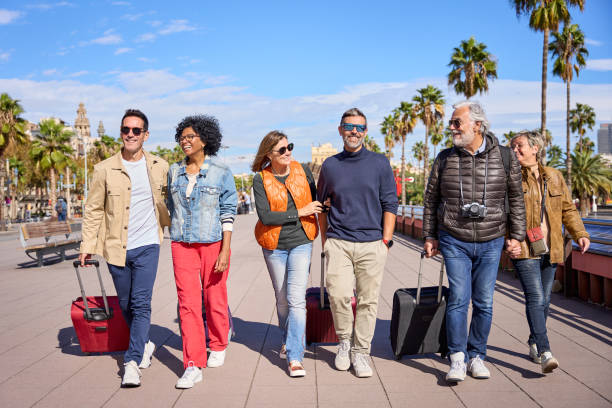 istock Diverse smiling mature people celebrating leisure time on holidays 2122458645