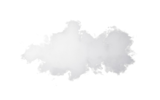 White cloud model, white smoke, 3d rendering. 3d illustration.