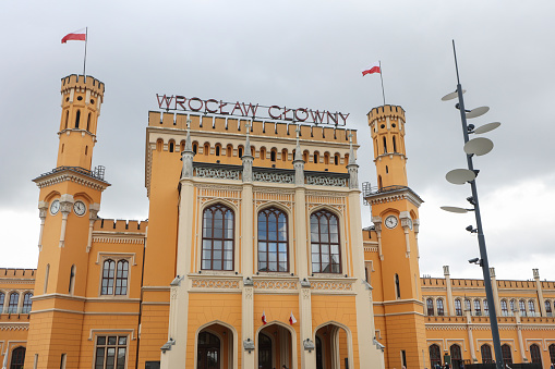 Wroclaw Glowny station, the main railway station in Wroclaw, Poland.