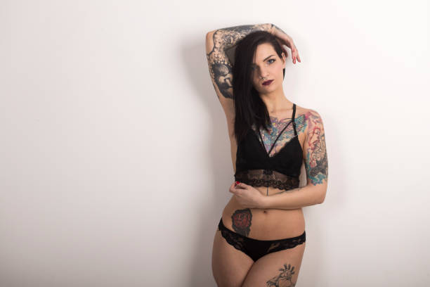 istock Tattooed fashion model 2122546730