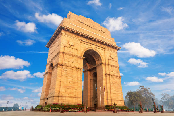 istock View on India Gate in a cloudy day, New Dehli, Delhi, India 2122566559