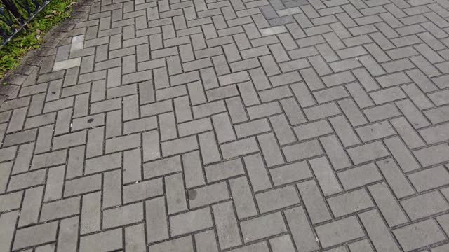 A video of walking on a stone road