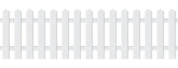 Vector illustration of Seamless simple vector illustration of picket fence. design