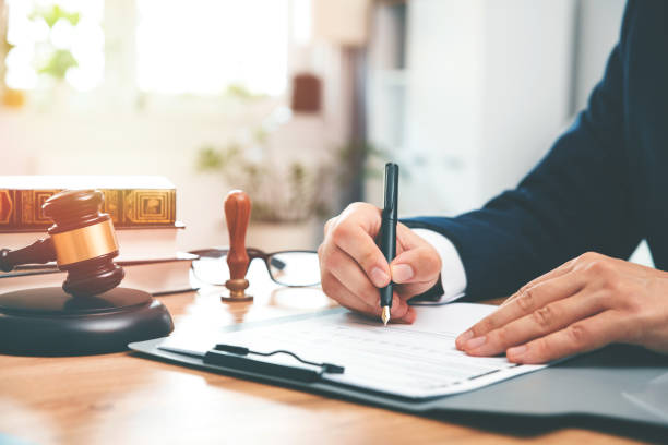 istock Notary public working in the office 2122663966