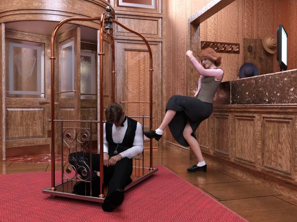 Hotel Clerk Loses Patience with Sleeping Bellhop