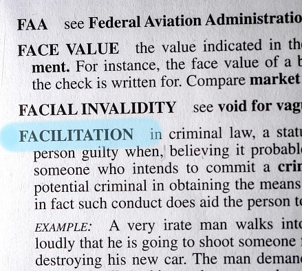 close up photo of the word facilitation