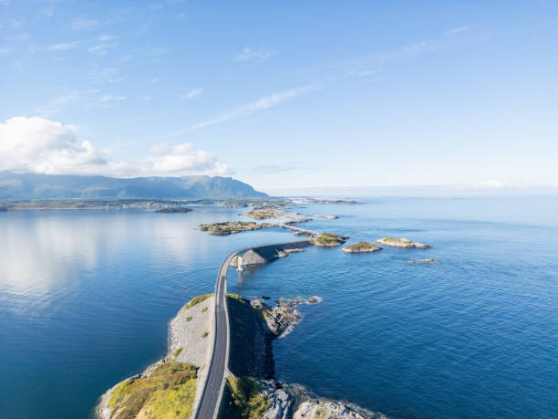 istock The Norway Atlantic Road With Clear Waters On Both Sides 2122703334
