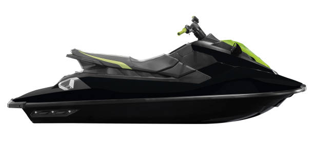istock Side view green watercraft isolated on white background with clipping path 2122741409