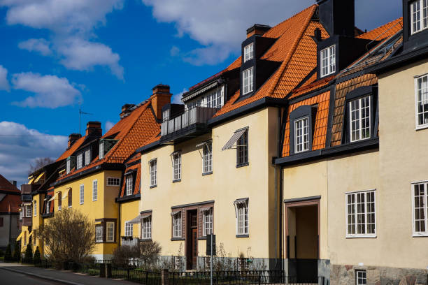 istock Low angle view of buildings against sky 2122747806