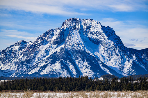 Mount Moran in Grand Teton National Park, Wyoming.