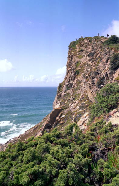 view of the ocean and high cliff