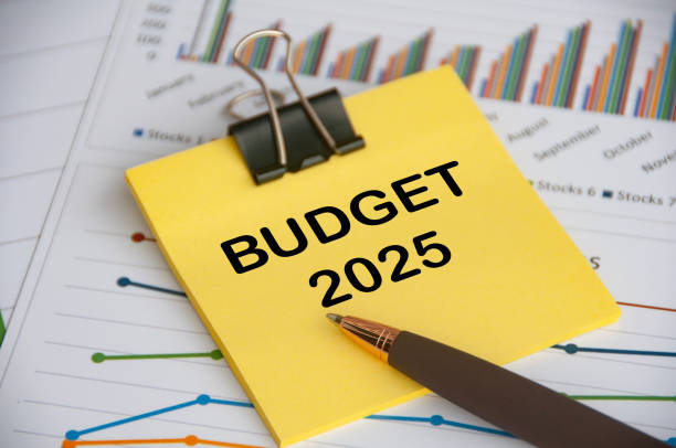 istock Budget 2025 on yellow notepad with business analysis background 2122851215