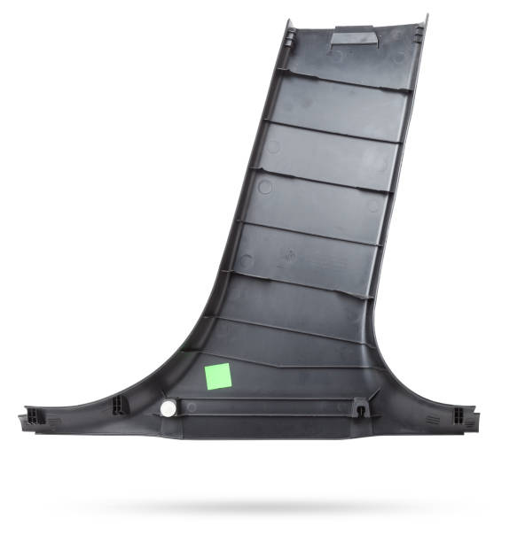 istock Black central pillar trim - car interior part and element on white isolated background. Auto service industry. Spare parts catalog. 2122863486