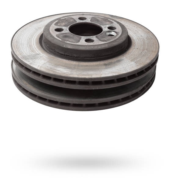 istock Old rusty brake disc on white background. Auto service industry. Spare parts catalog. 2122910014