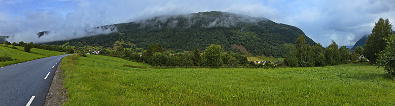 Landscape at Hopperstad in Norway, Europe