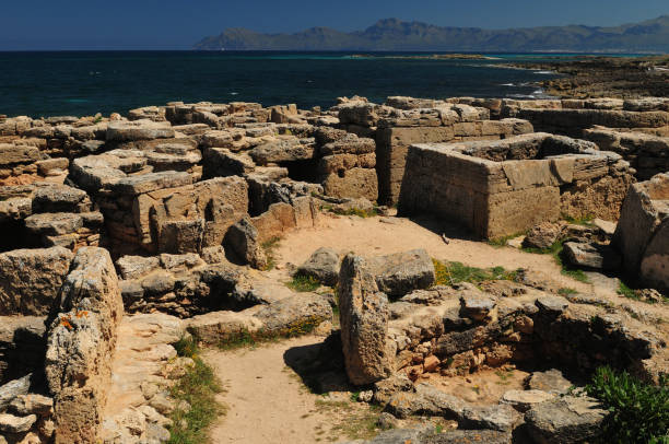 istock Ancient Historic Graveyard On The Beach Necropolis De Son Real In Can Picafort Mallorca On A Wonderful Sunny Spring Day 2122917472