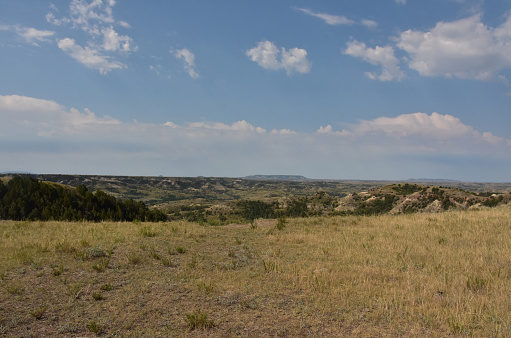 Stunning landscape views in rugged and rural North Dakota.