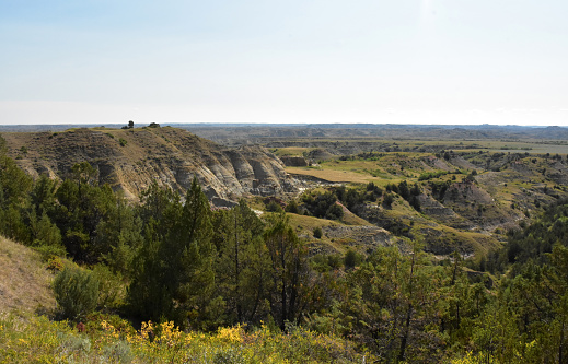 Amazing views of the rugged rural landscape in North Dakota.